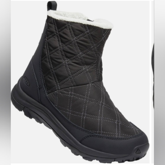New Keen Terradora II Wintry Pull On Boots Quilted Waterproof  Black Size 10 - Picture 3 of 16